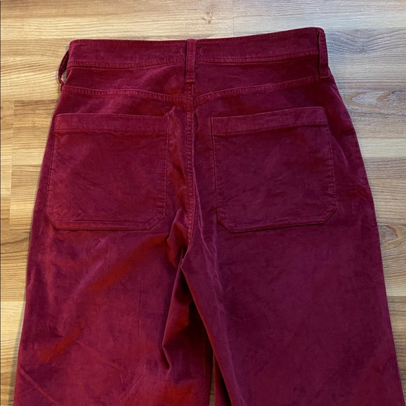 J Crew Velvet Sailor Trouser Wide Leg Lizzie Bright Burgundy Red - Picture 12 of 12